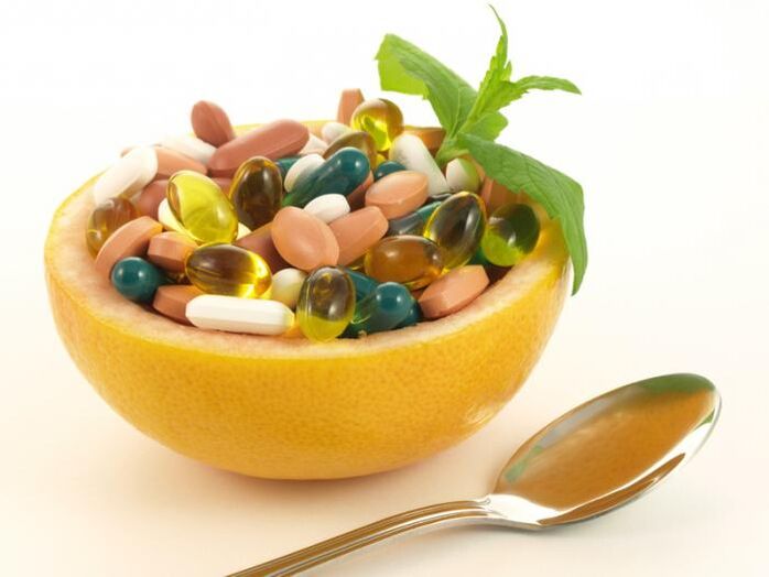 A variety of vitamins to increase power