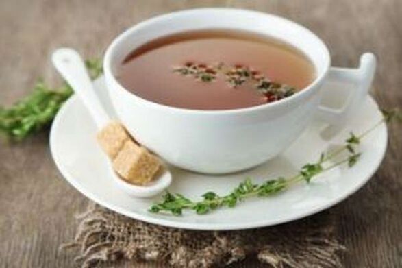 Powerful tea prepared by thyme
